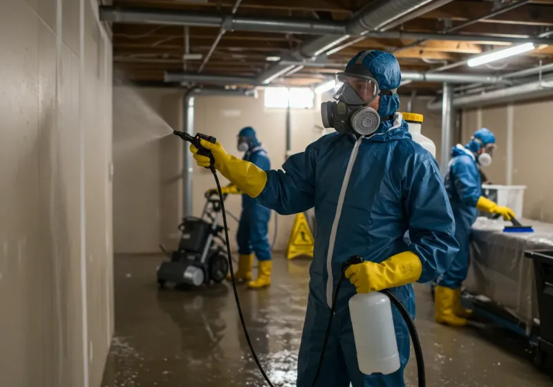 Basement Sanitization and Antimicrobial Treatment process in Graham County, NC