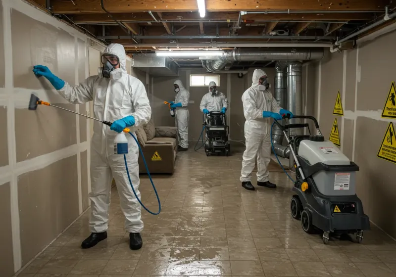 Basement Moisture Removal and Structural Drying process in Graham County, NC